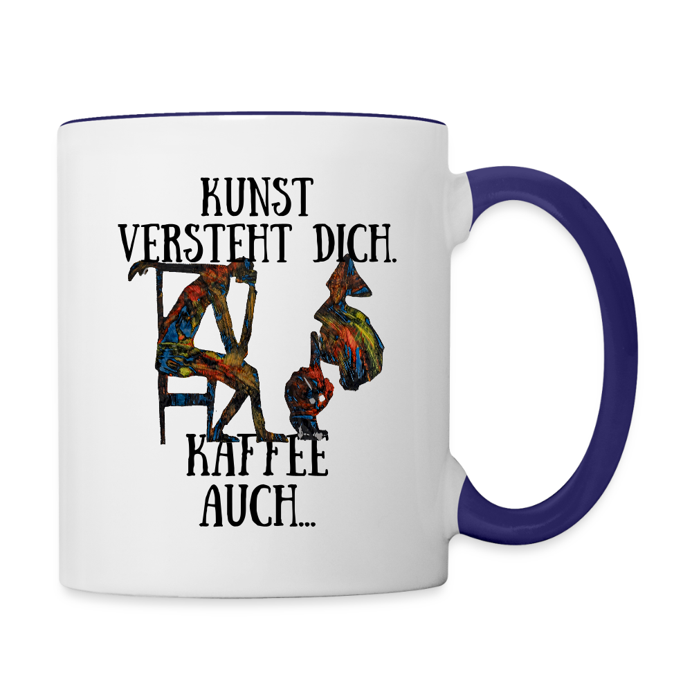 Tasse - Weiß/Kobaltblau