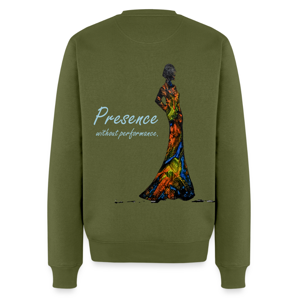 Männer Pulli Presence Backprint - Khaki