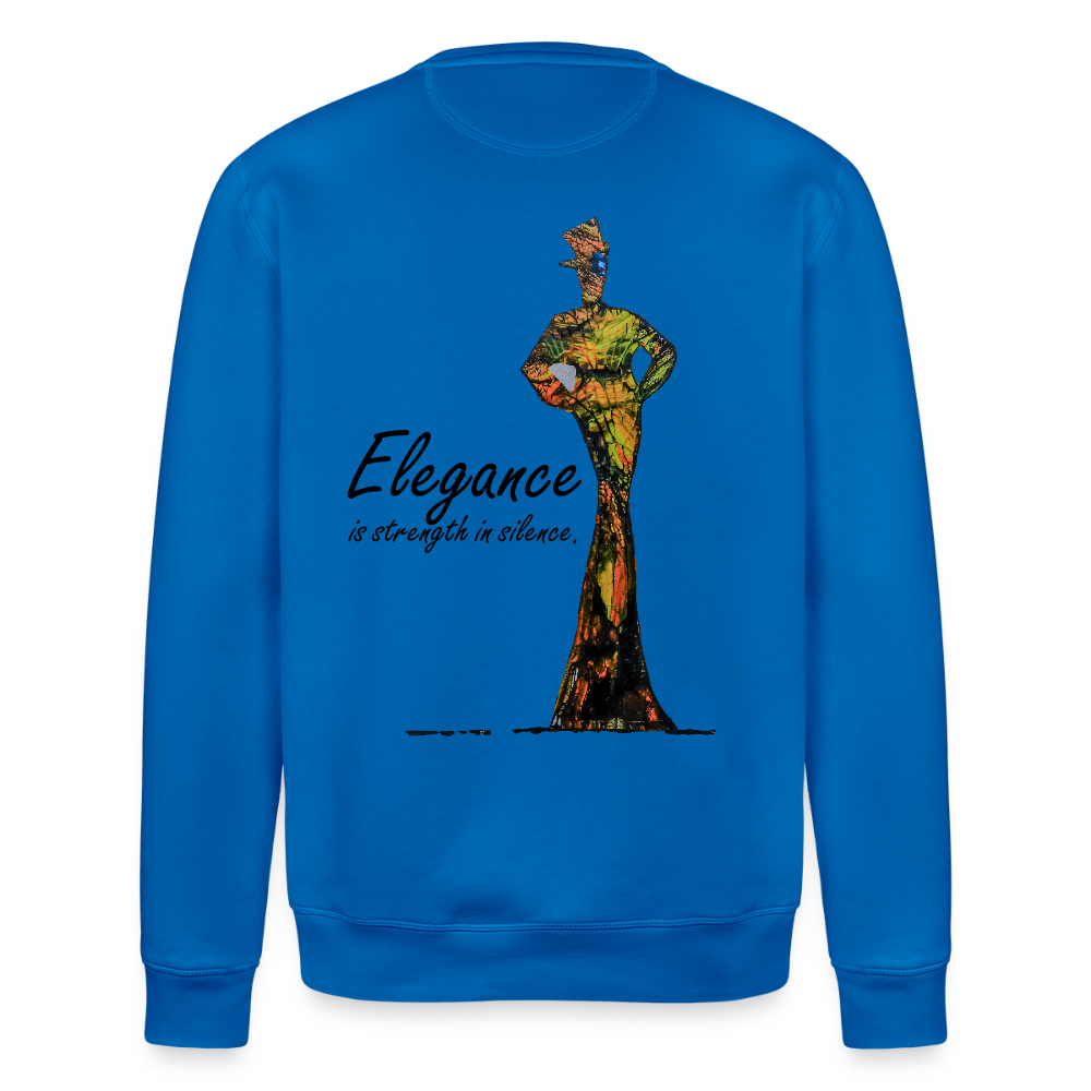 Unisex Bio Pullover Elegance Backprint - Königsblau