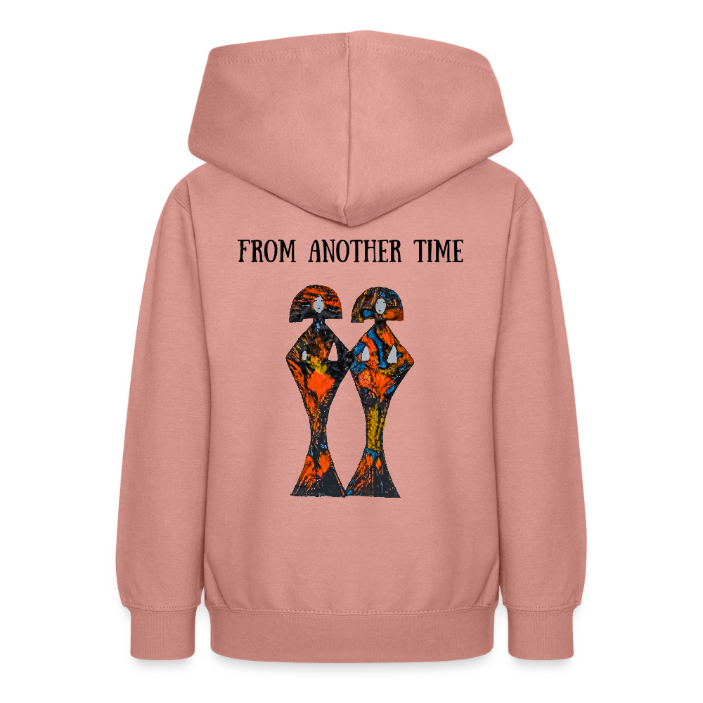 Teenager Hoodie Geishas Backprint - Altrosa