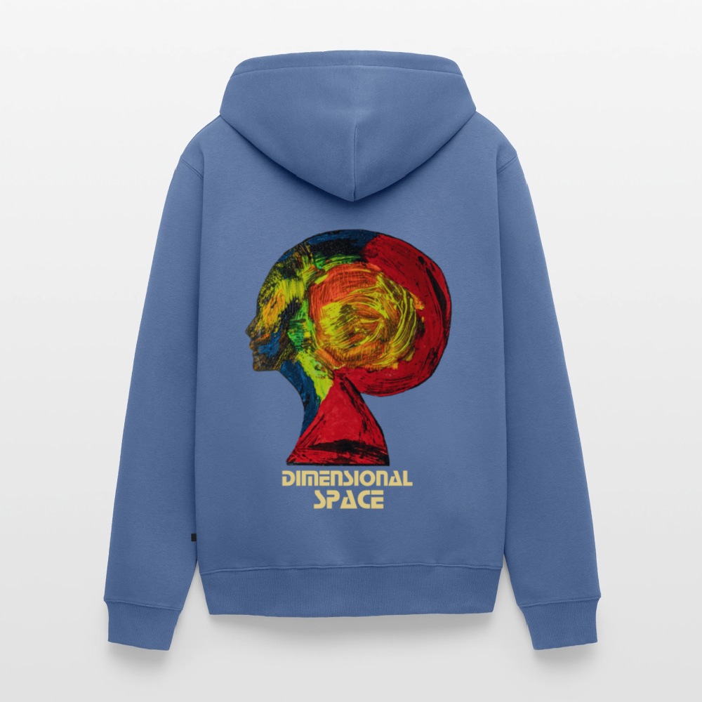 Männer Kapuzenjacke Gaia Backprint - Taubenblau