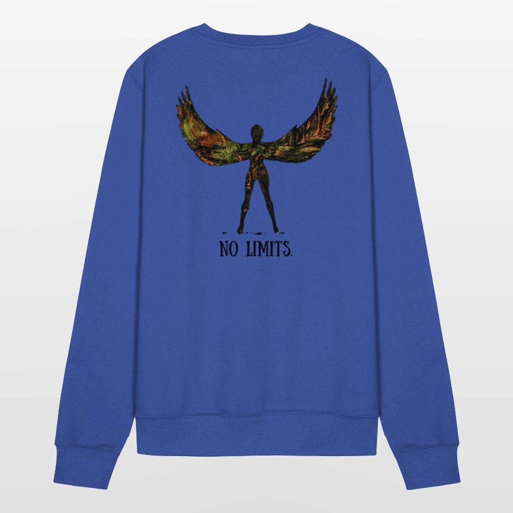 Unisex Pulli Angel Backprint - Royalblau