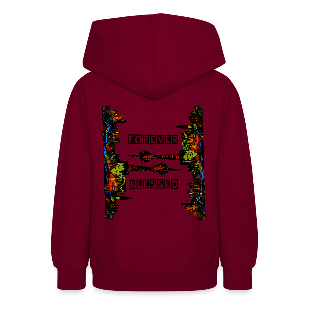 Teenger Hoodie Düsseldorfer Skyline Backprint - Bordeaux