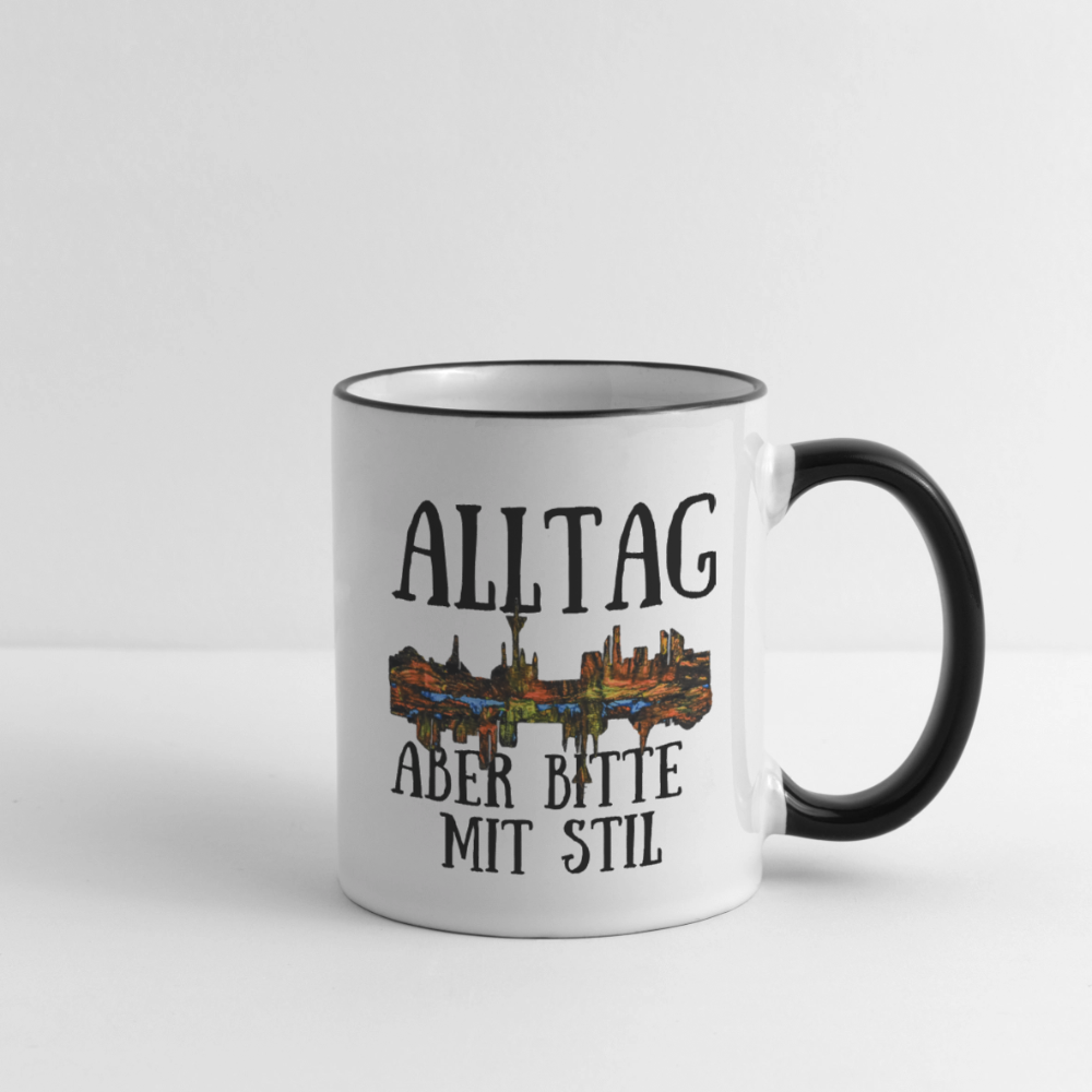 Tasse - Weiß/Schwarz