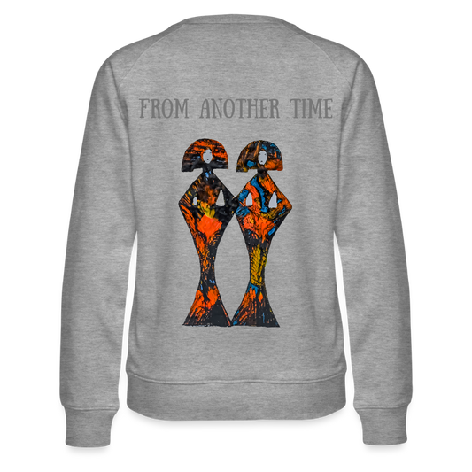 Frauen Pulli Geishas Backprint - Grau meliert