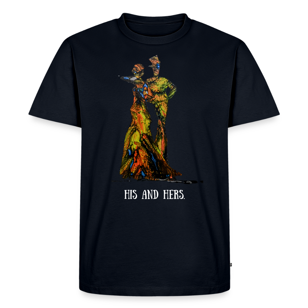 Männer Premium T-Shirt Zylinder und Stella - Navy