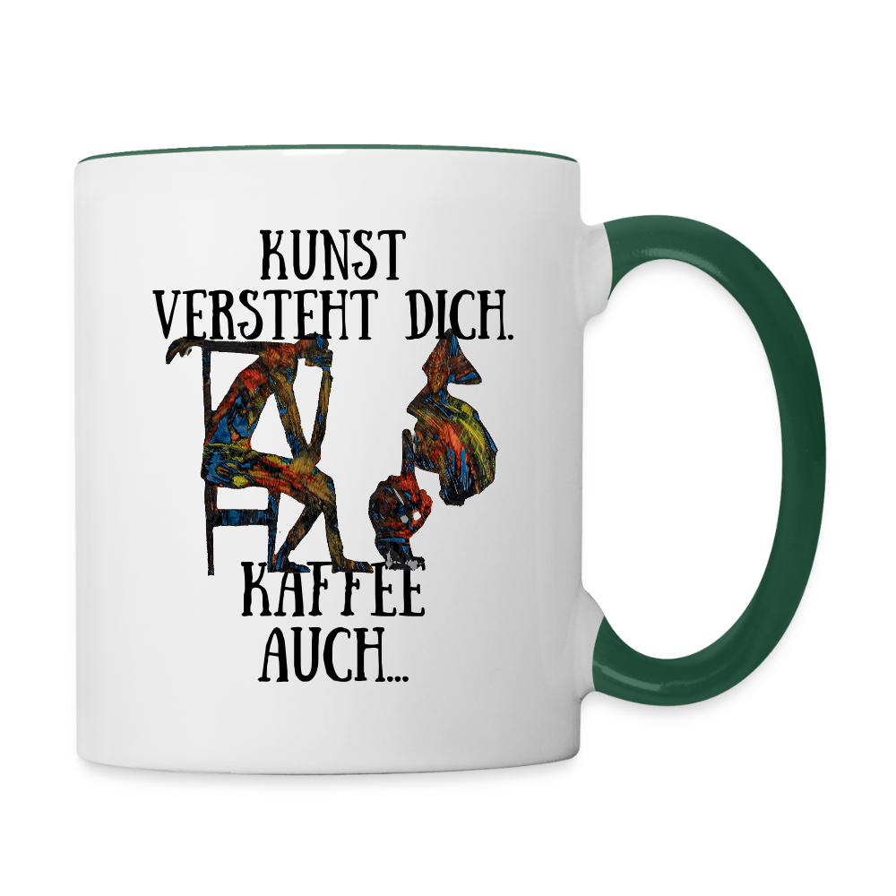 Tasse - Weiß/Dunkelgrün