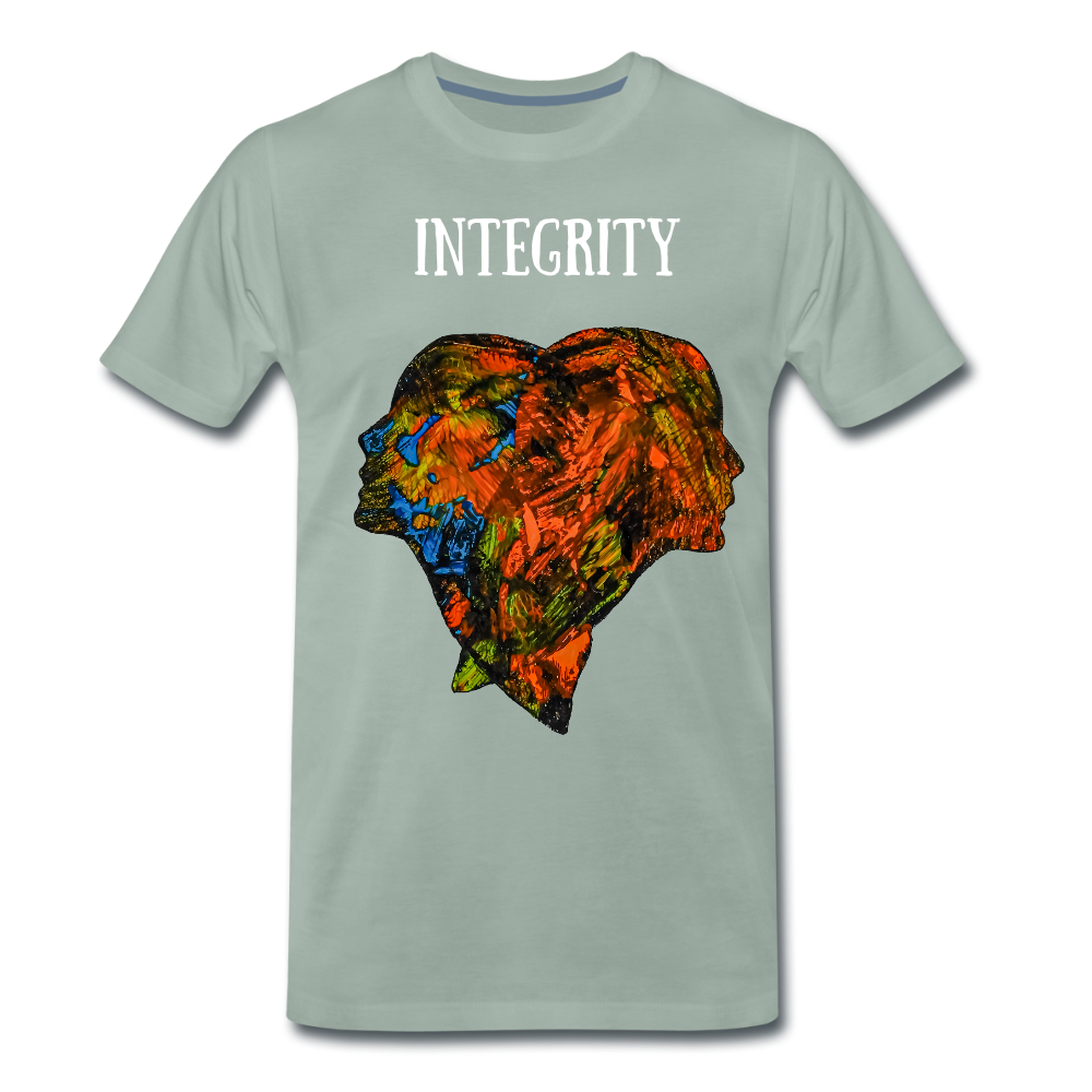 Männer Premium T-Shirt Espejo - Graugrün