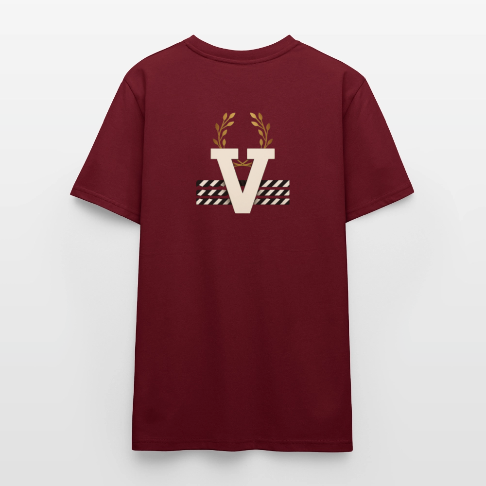 Unisex T-Shirt Zylinder und Stella - Burgunderrot