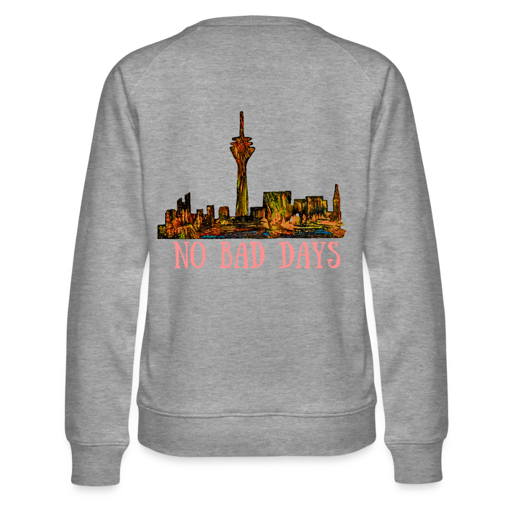 Frauen Pulli Düsseldorfer Skyline Backprint - Grau meliert