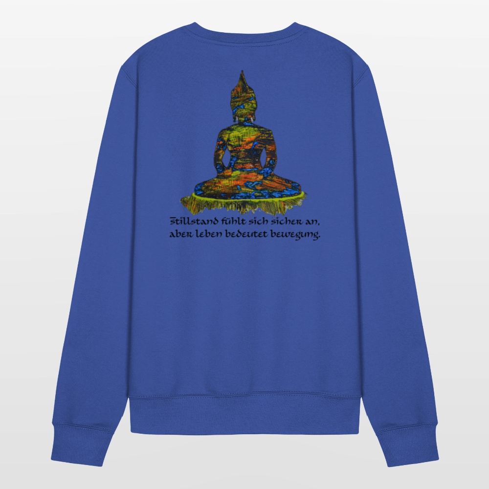 Unisex Pulli Buddha Backprint - Royalblau