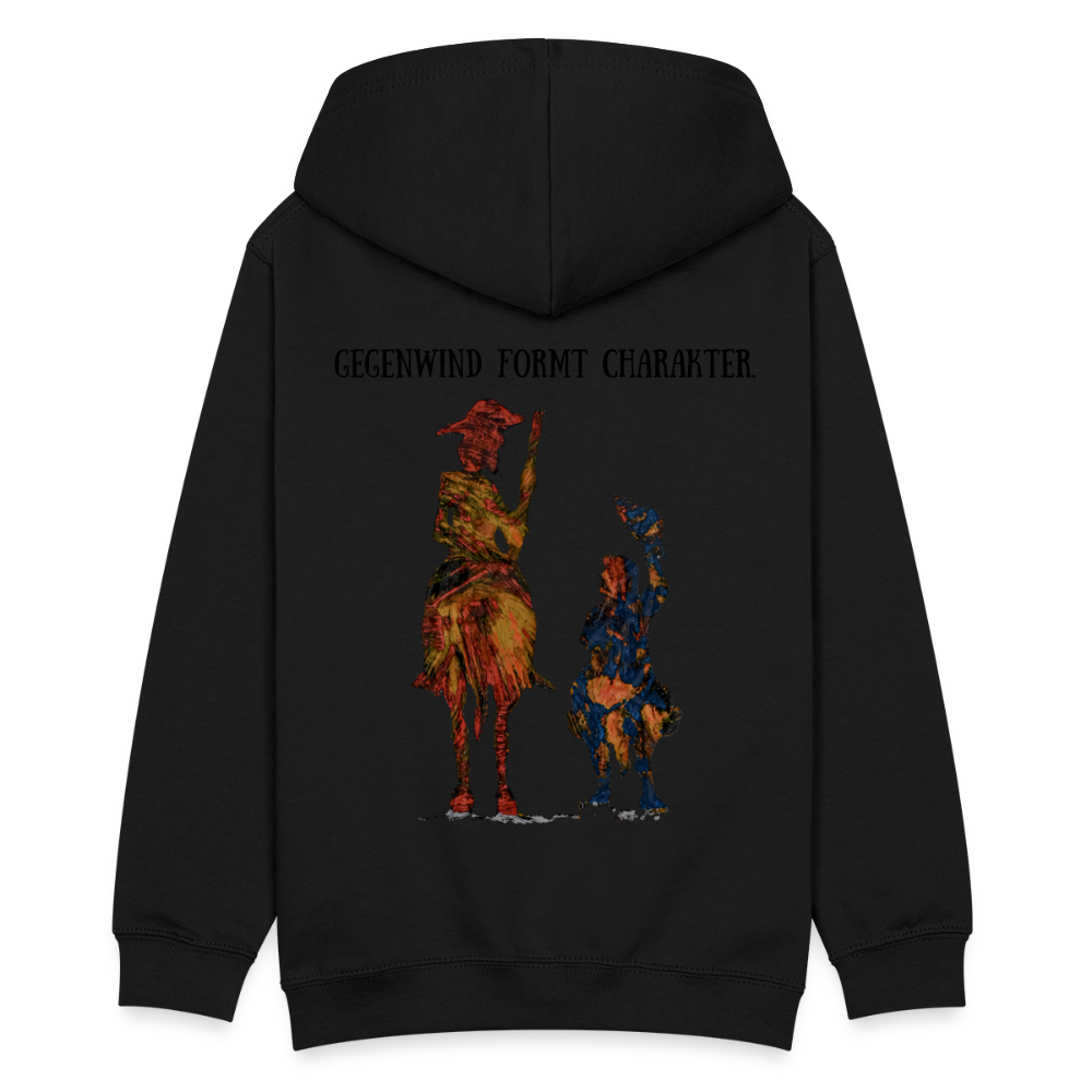 Teenager Hoodie Don Quixote Backprint - Schwarz
