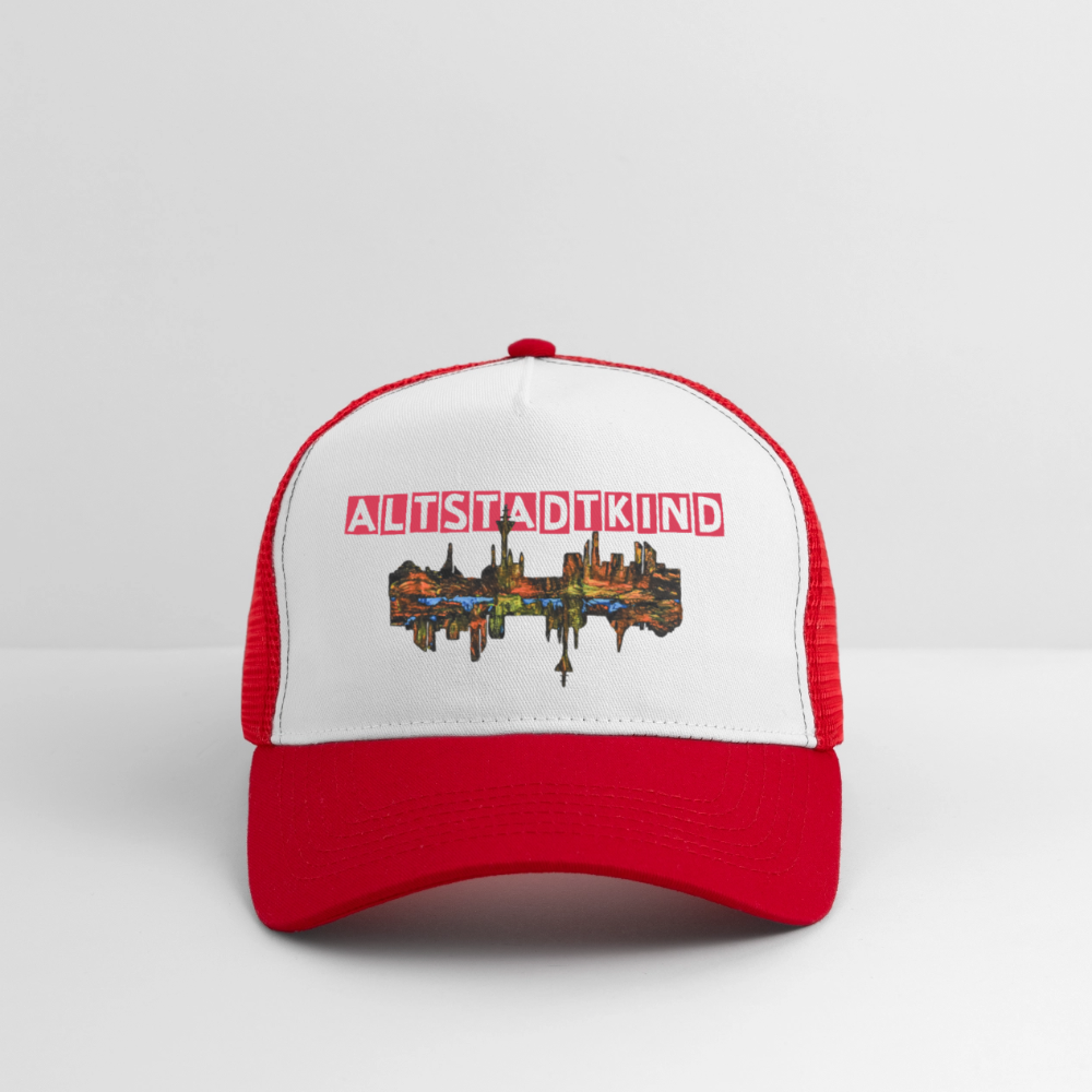 Trucker Cap - Weiß/Rot
