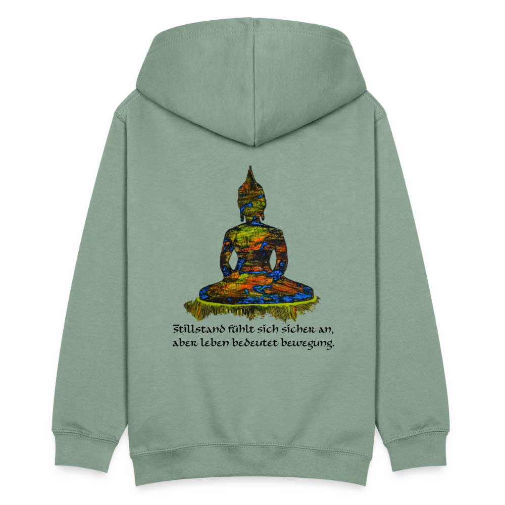 Teenagers Hoodie Buddha Backprint - Graugrün