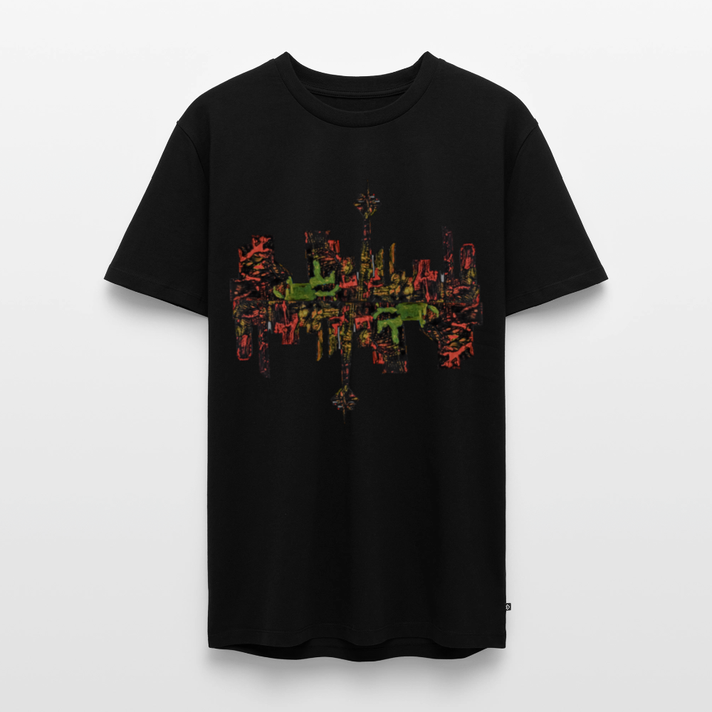 Männer Premium T-Shirt Düsseldorfer Skyline V.9 - Schwarz