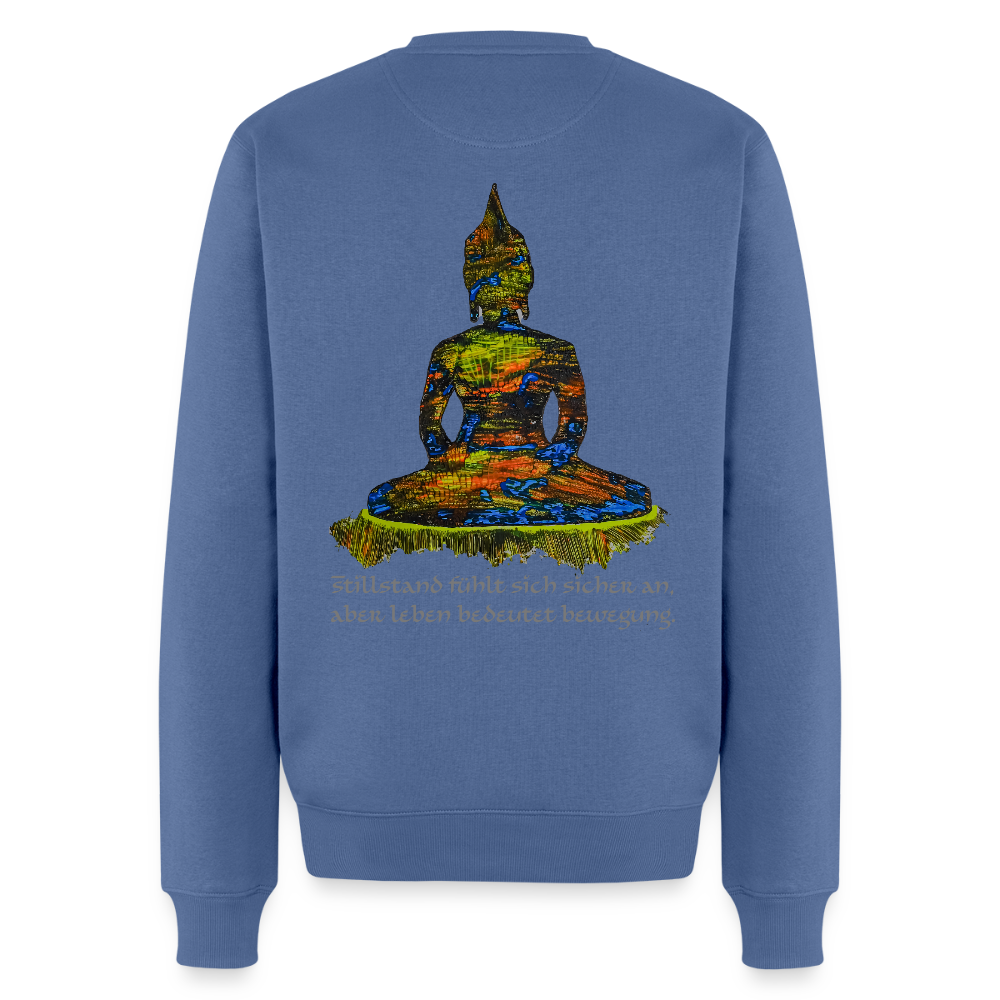 Männer Pulli Buddha Backprint - Taubenblau