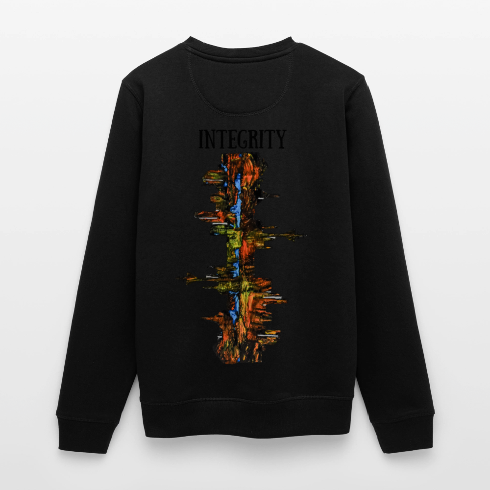 Unisex Bio Pulli Düsseldorfer Skyline Backprint - Schwarz