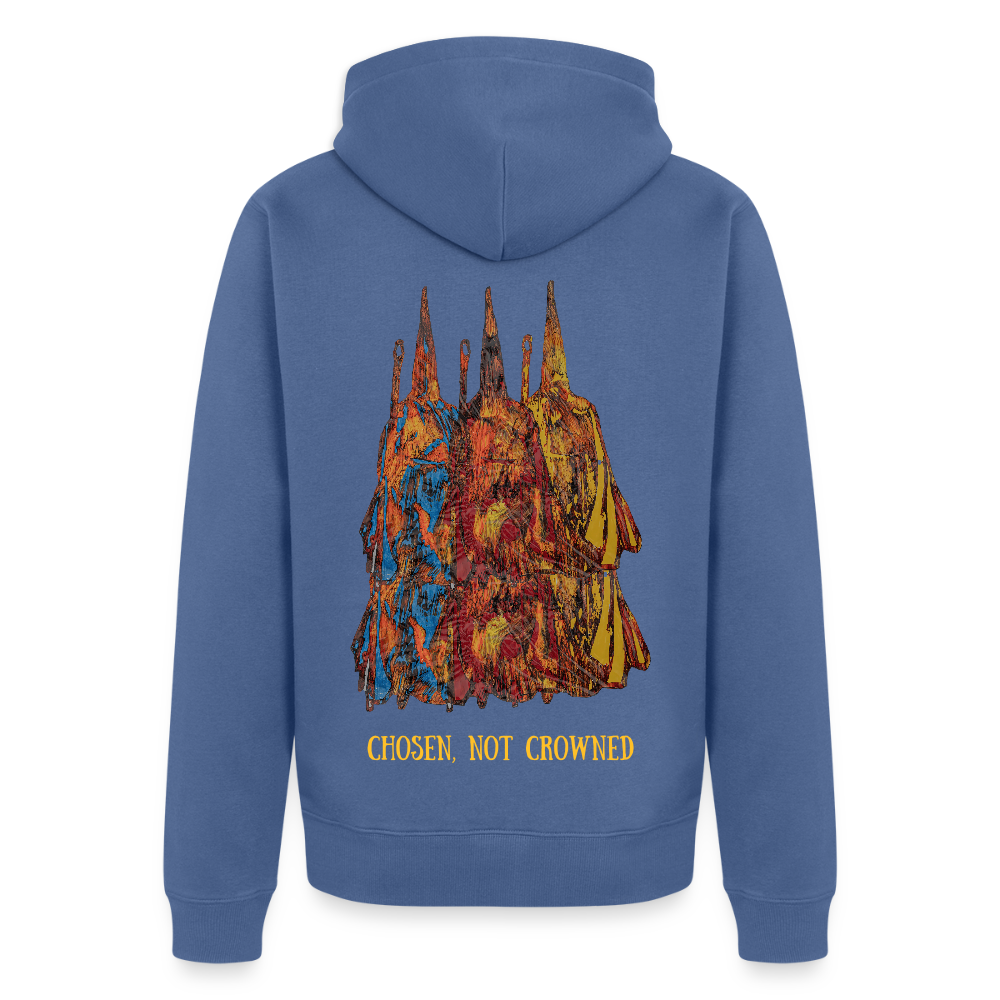 Männer Kapuzenjacke Nazzarener Backprint - Taubenblau