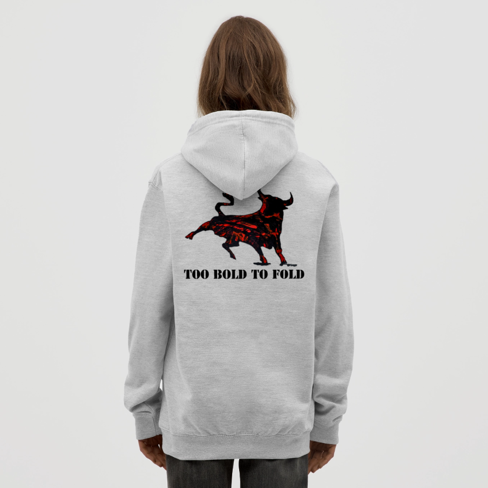 Unisex Hoodie Torro Backprint - Hellgrau meliert