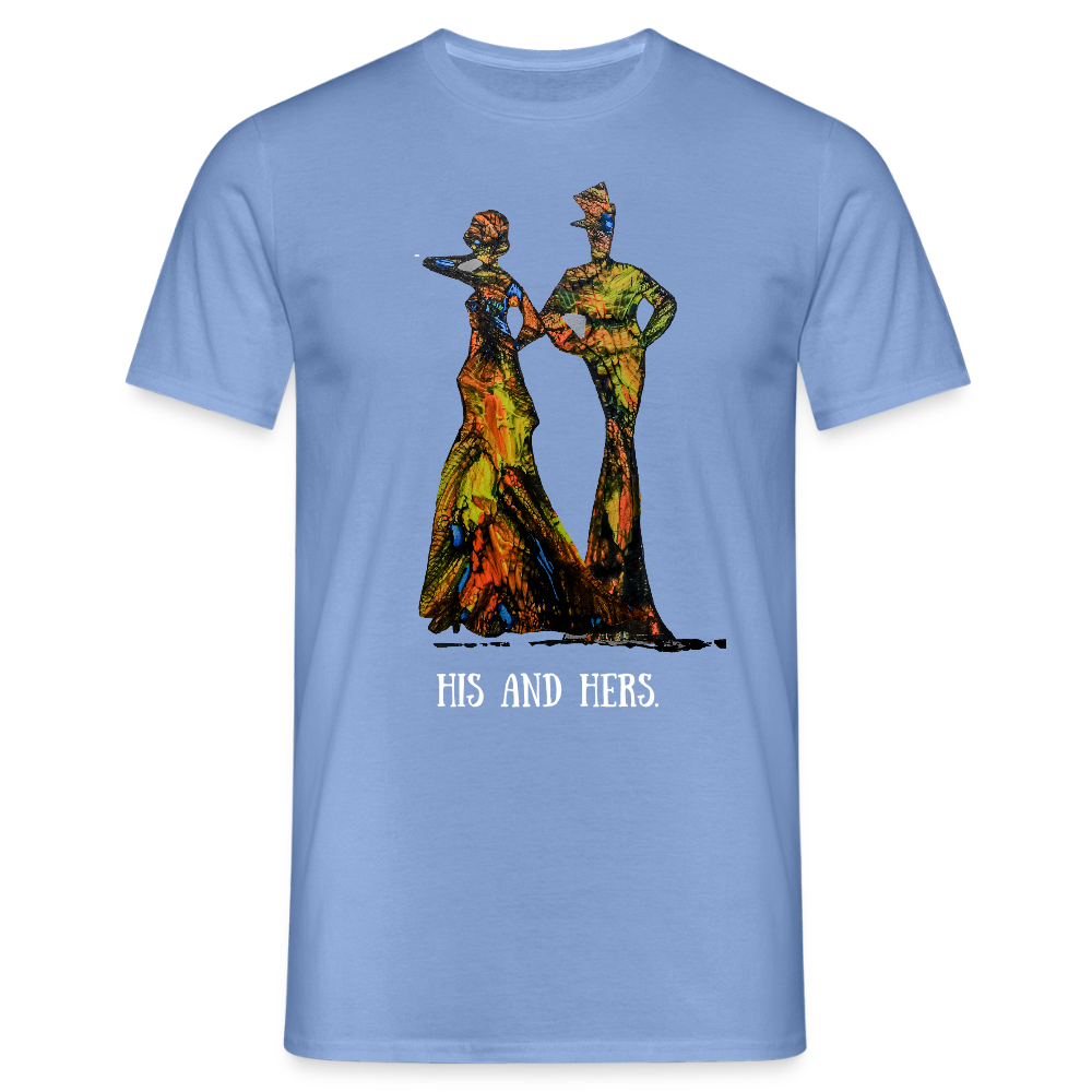 Männer T-Shirt Zylinder und Stella - carolina blue