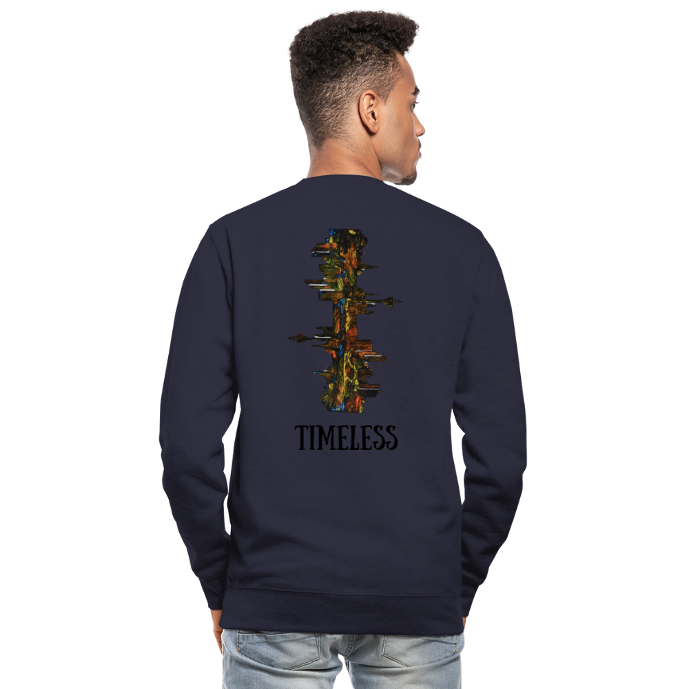 Unisex Pulli Düsseldorfer Skyline Backprint - Navy