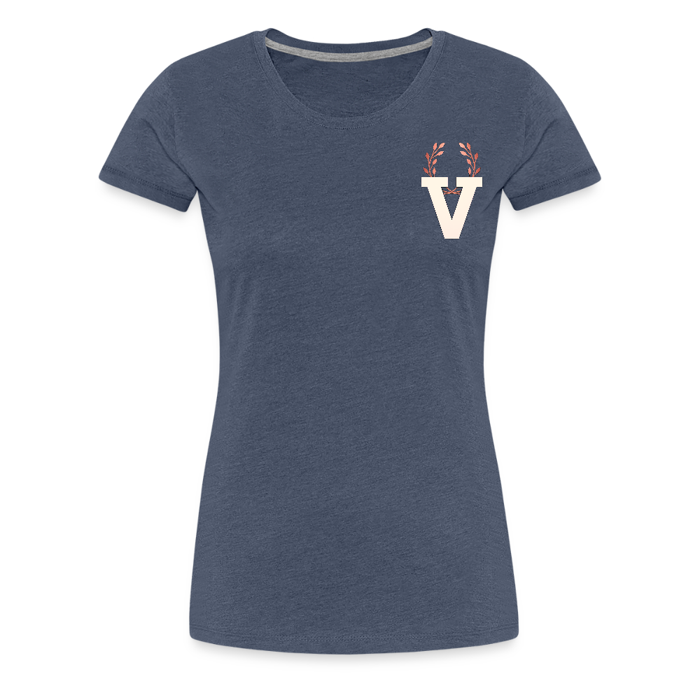 Frauen Premium T-Shirt Light - Blau meliert