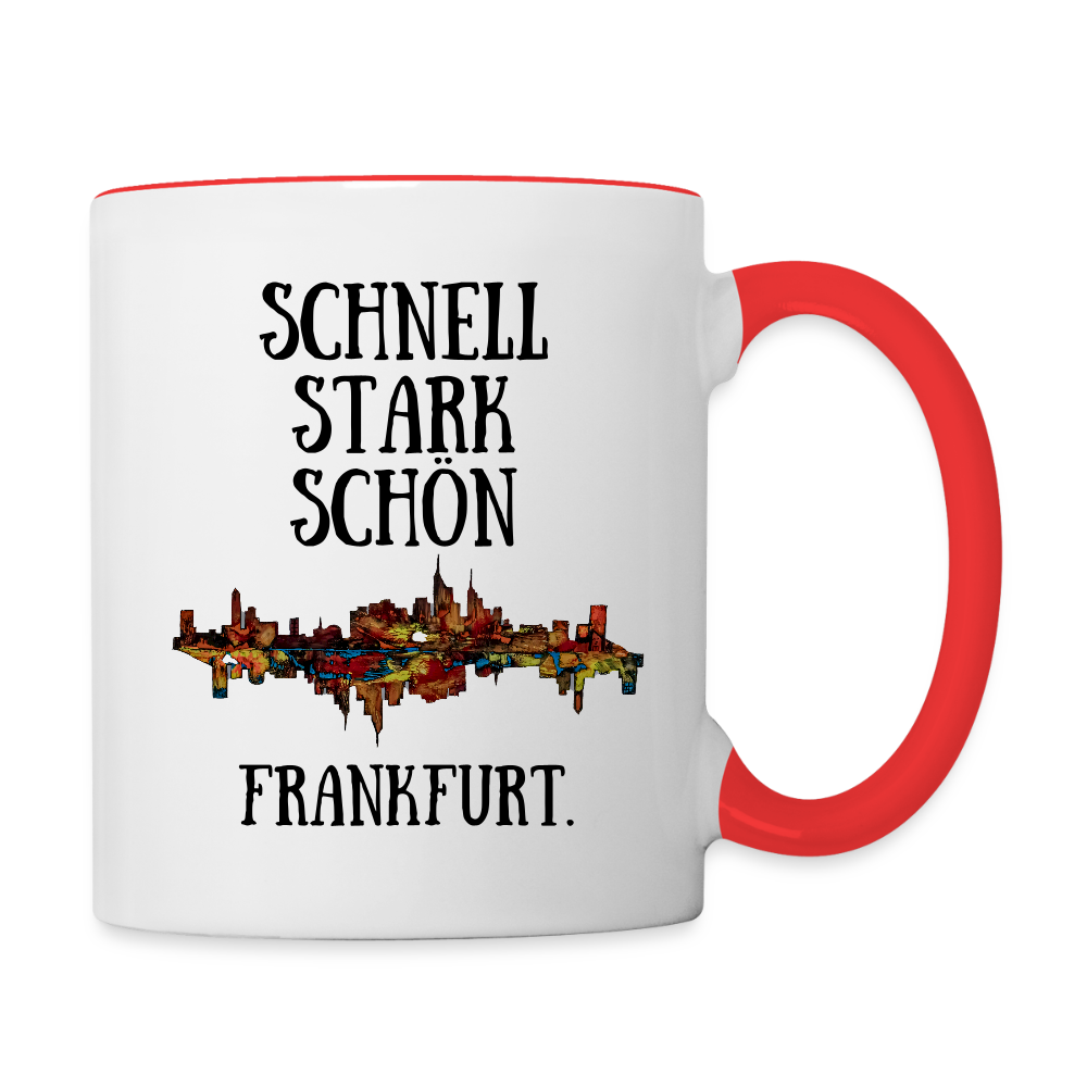Tasse - Weiß/Rot