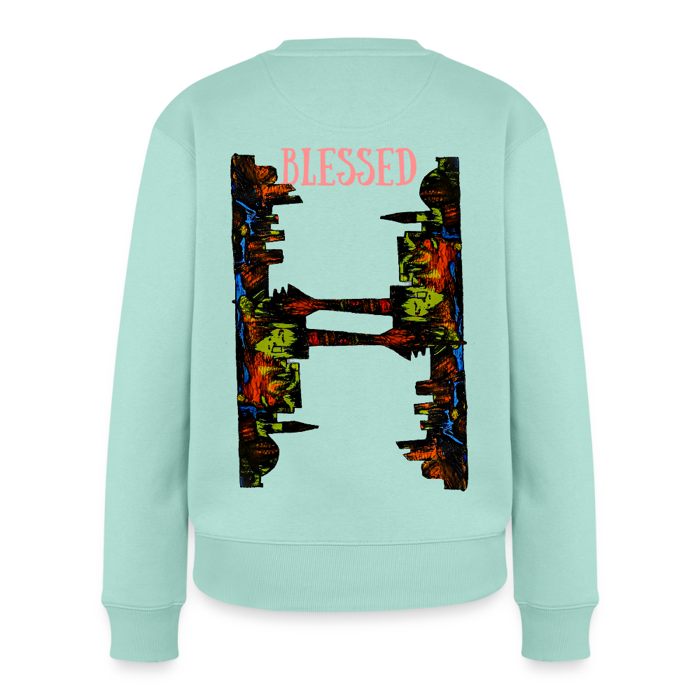 Frauen Hoodie Düsseldorfer Skyline Backprint - Mint