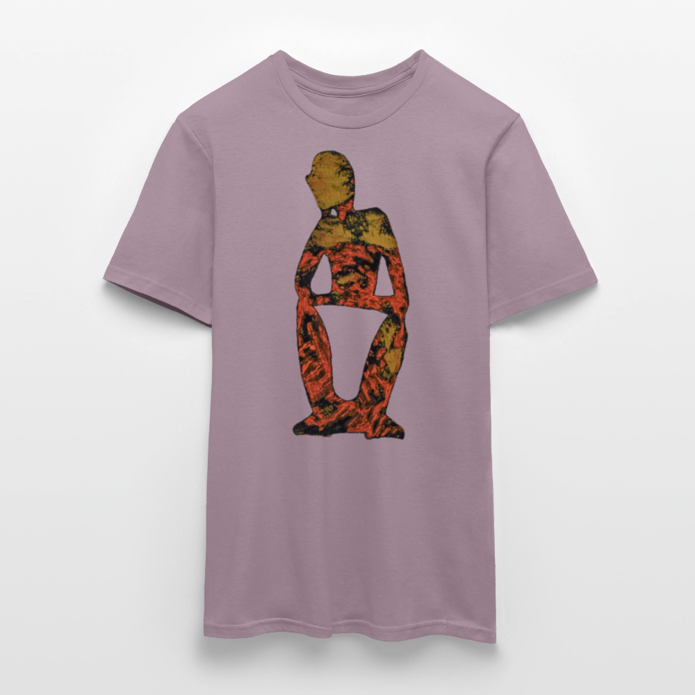 Männer T-Shirt Stille - Lilagrau