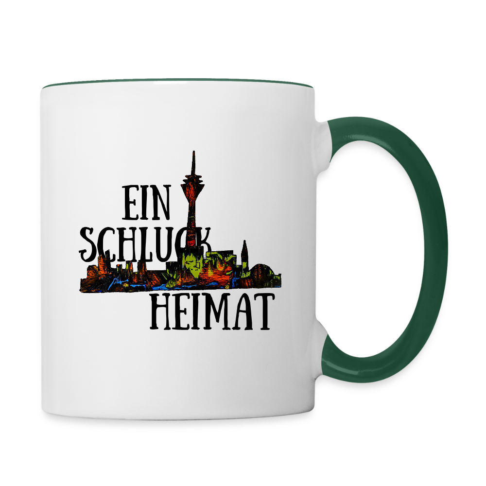 Tasse - Weiß/Dunkelgrün