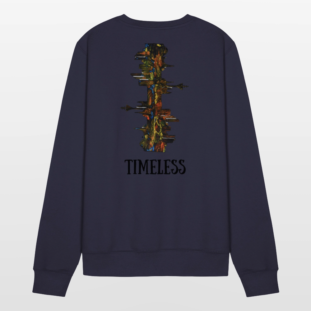 Unisex Pulli Düsseldorfer Skyline Backprint - Navy