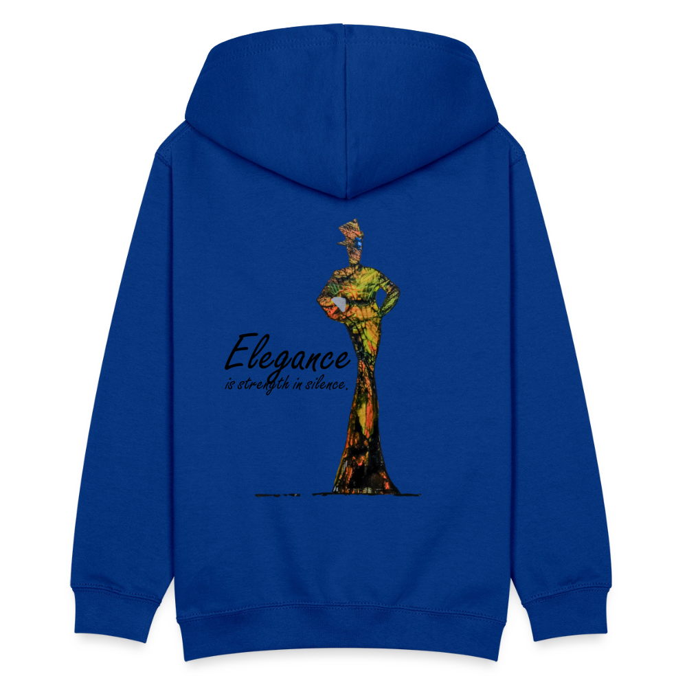 Teenager Hoodie Elegance Backprint - Royalblau