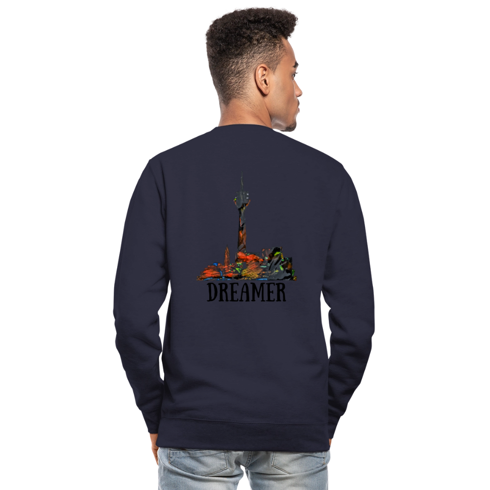 Unisex Pulli Düsseldorferskyline Backprint - Navy