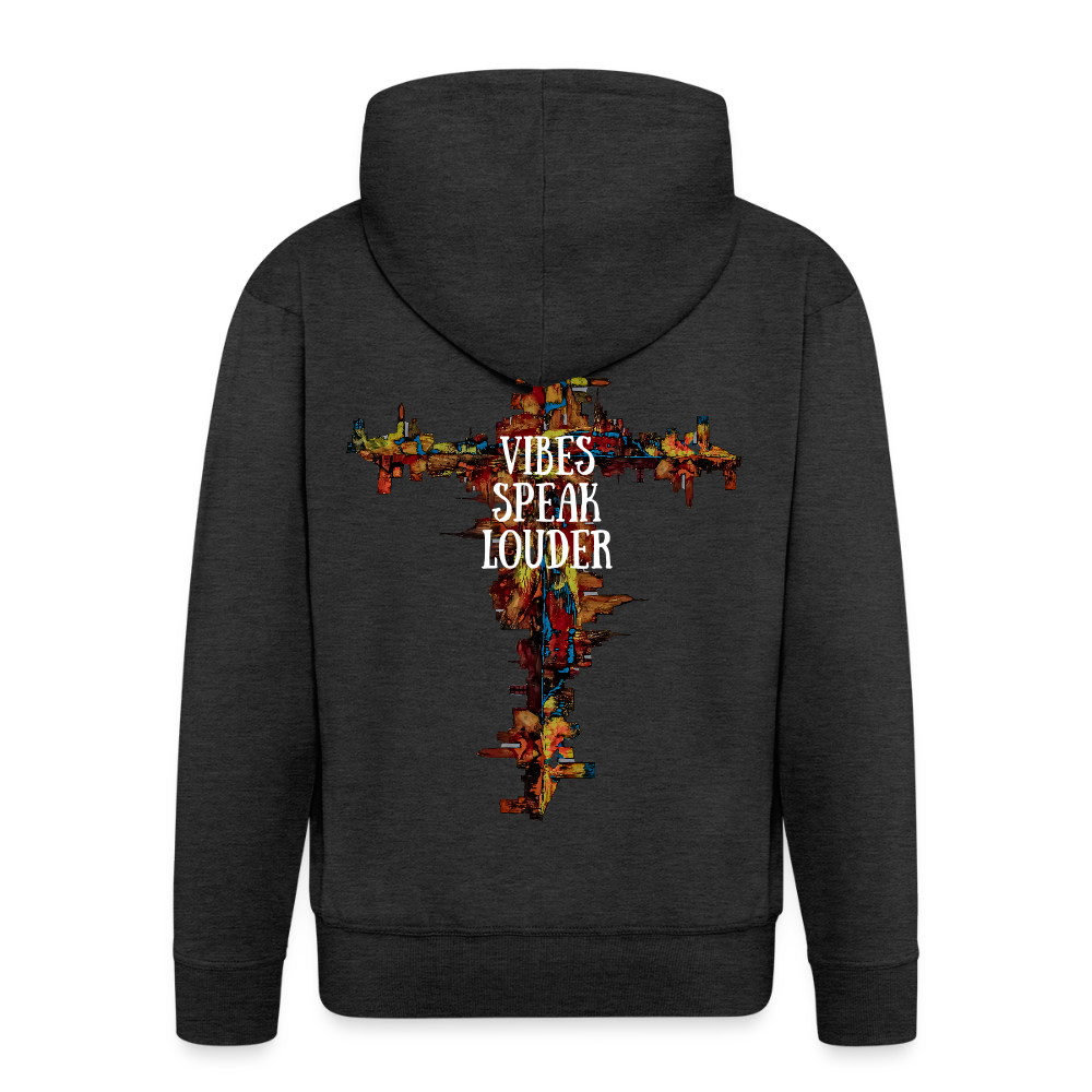 Männer Kapuzenjacke Frankfurter Skyline Backprint - Anthrazit