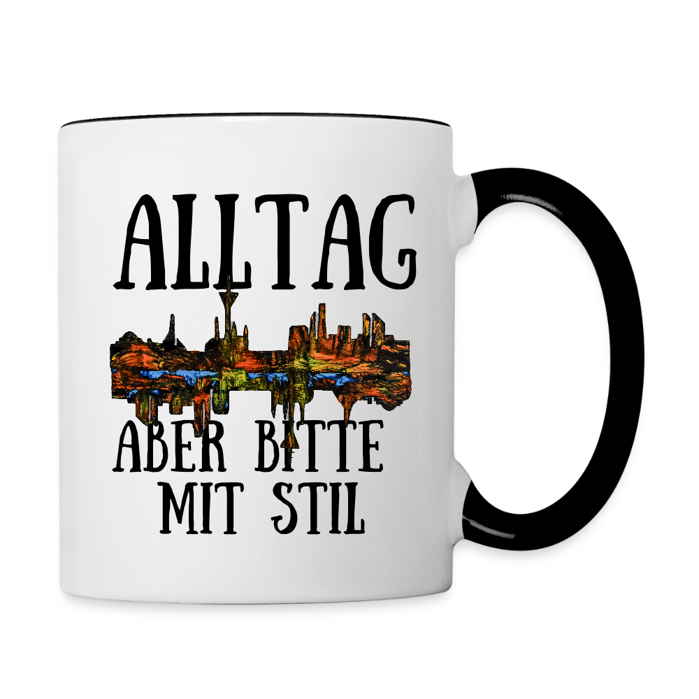 Tasse - Weiß/Schwarz