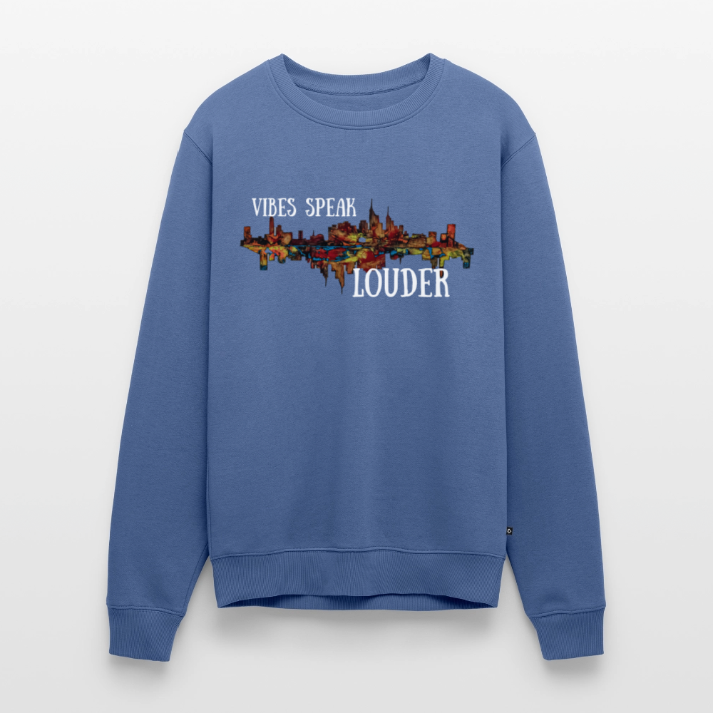 Männer Pulli Frankfurter Skyline Backprint - Taubenblau