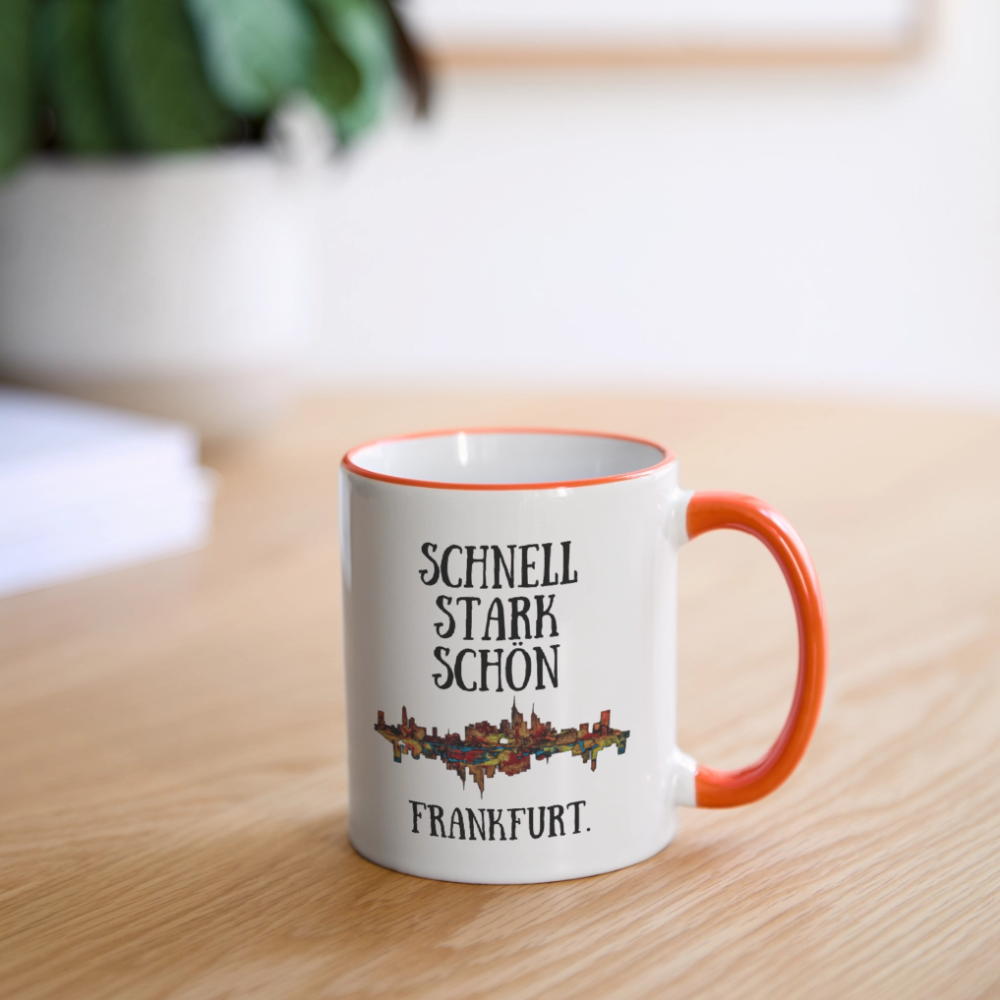 Tasse - Weiß/Orange