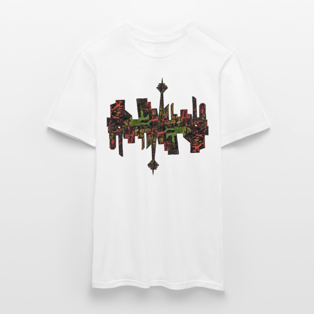 Männer T-Shirt Düsseldorfer Skyline V.9 - Weiß