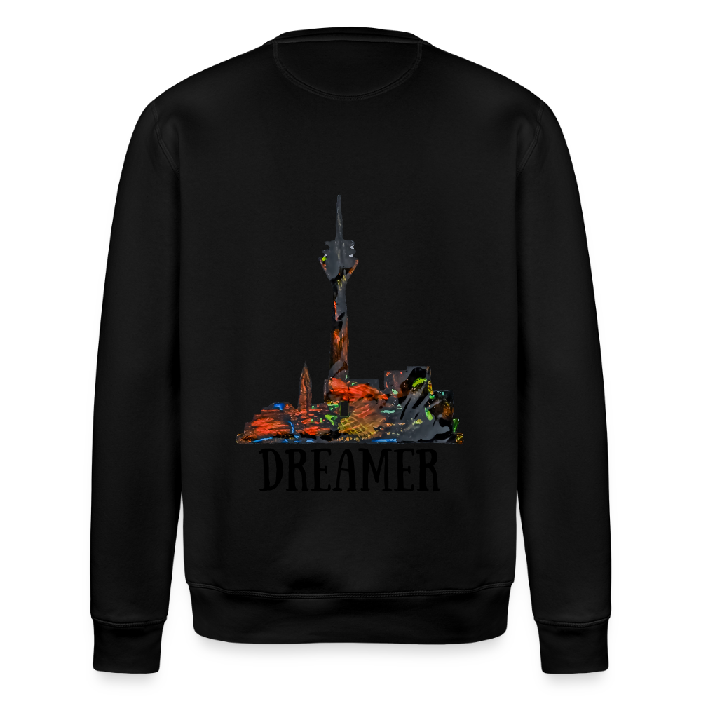 Unisex Bio Pulli Düsseldorferskyline Backprint - Schwarz