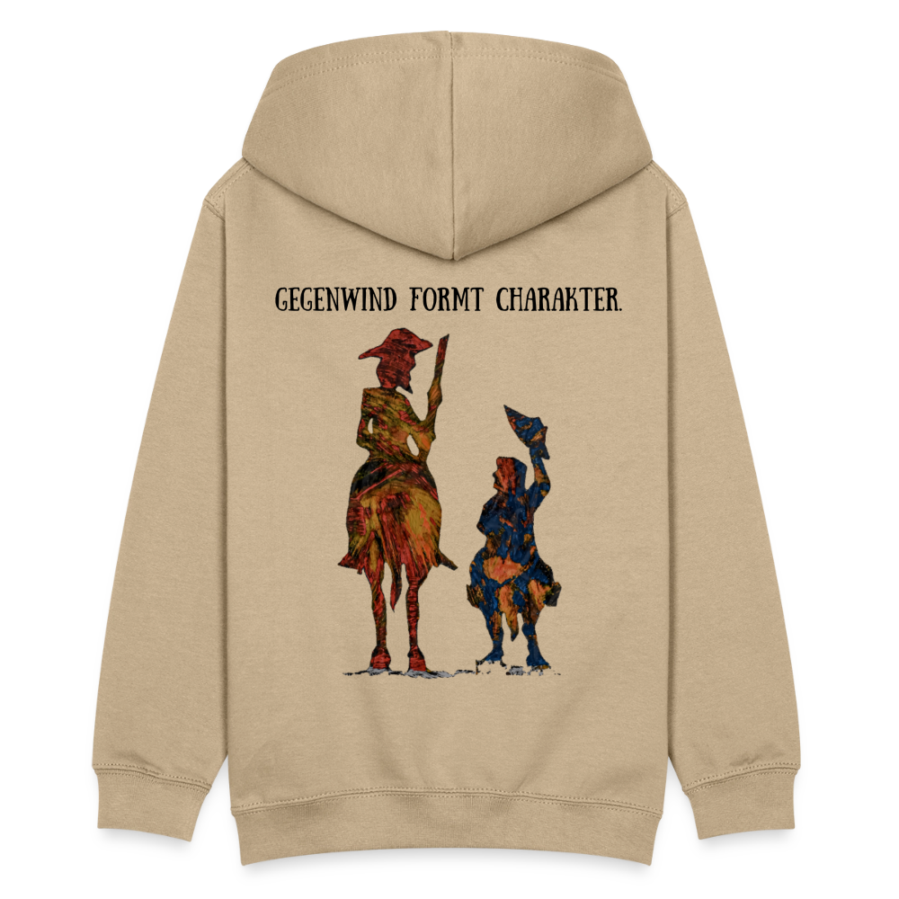 Teenager Hoodie Don Quixote Backprint - Sand
