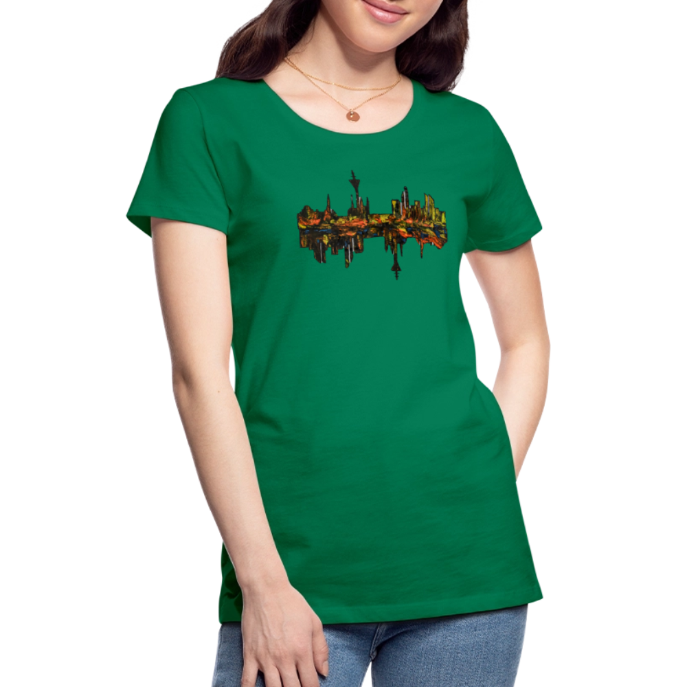 Frauen Premium T-Shirt Düsseldorfer Skyline V.3 - Kelly Green