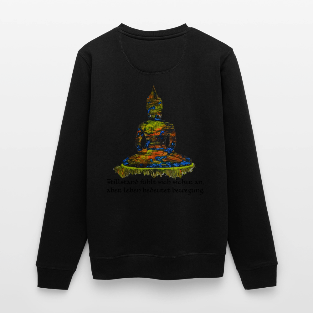 Unisex Bio Pulli Buddha Backprint - Schwarz