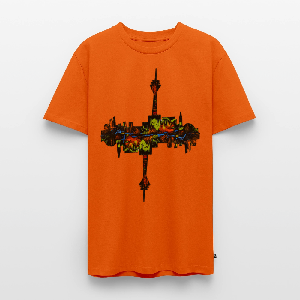 Männer Premium T-Shirt Düsseldorfer Skyline V.7 - Orange