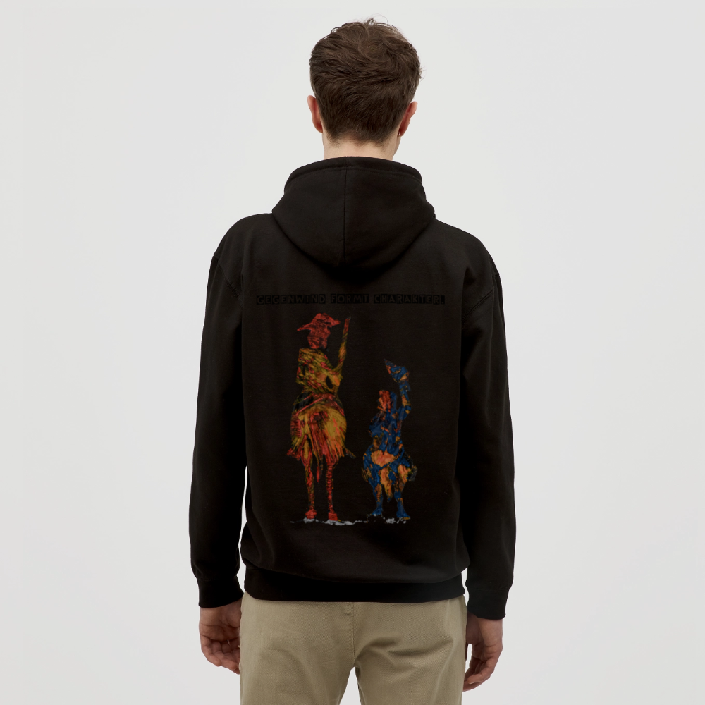 Unisex Hoodie Don Quixote Backprint - Schwarz