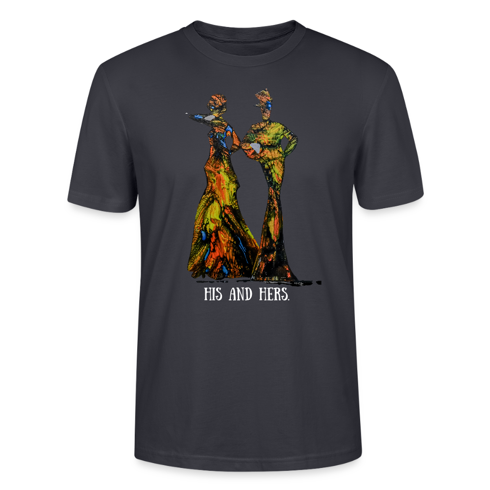 Unisex T-Shirt Zylinder und Stella - Dunkles Graublau