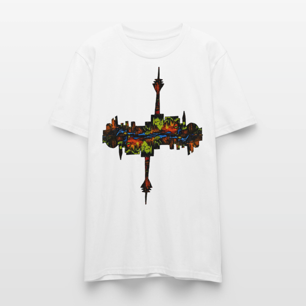 Unisex T-Shirt Düsseldorfer Skyline V.7 - Weiß