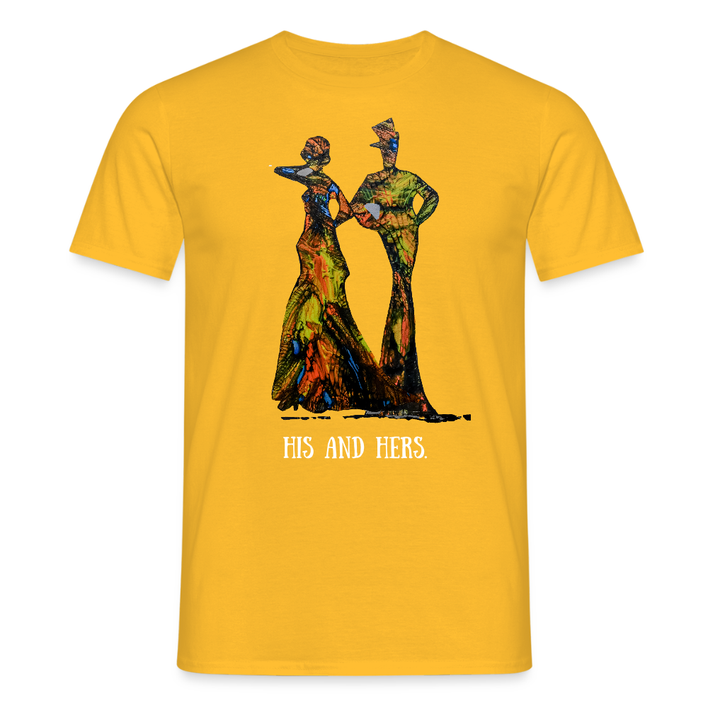 Männer T-Shirt Zylinder und Stella - Gelb