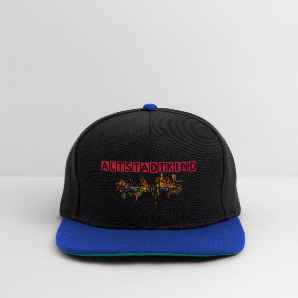 Snapback Cap - Schwarz/Königsblau