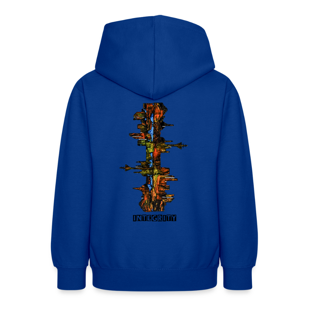 Teenager Hoodie Düsseldorfer Skyline Backprint - Royalblau