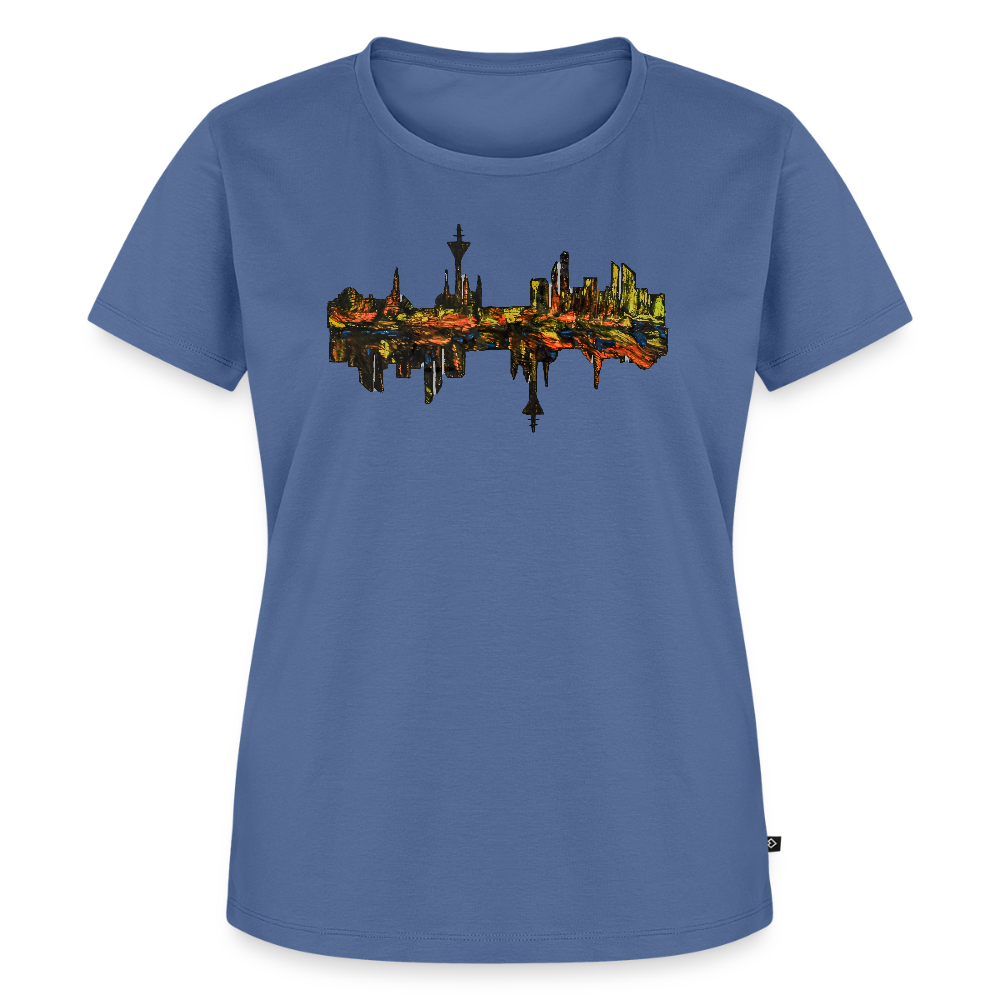 Frauen Premium T-Shirt Düsseldorfer Skyline V.3 - Taubenblau